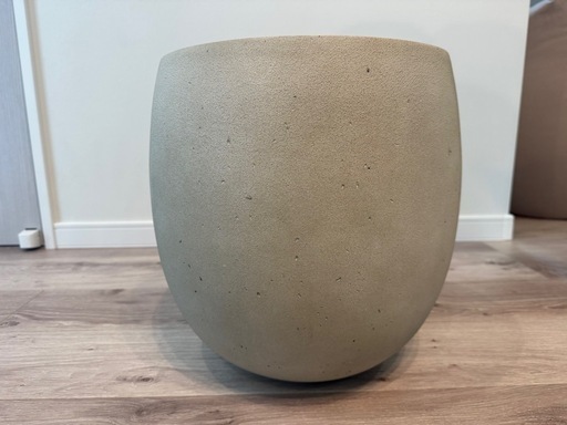 テラニアスバルーン アンティークホワイト 鉢カバー 観葉植物 (10