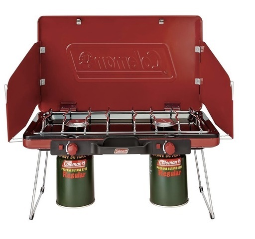【値下げしました！】Coleman コールマン　ツーバーナー　(赤)