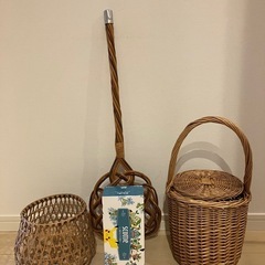 古道具まとめ売り　カゴ　布団たたきの画像
