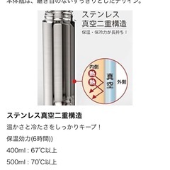 ピーコック 水筒 ステンレスボトル スクリューマグ 0.4L カーマイン AMN-40 Pの画像