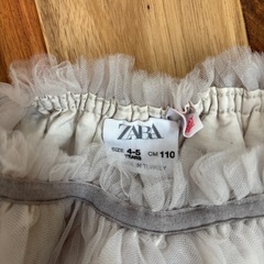 ZARA kidsチュールスカート ライトグレー80cmの画像