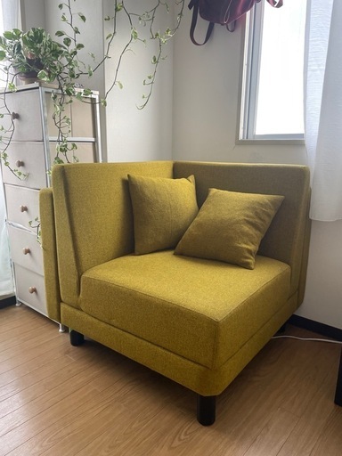 一人掛けソファ_クッション2個付き