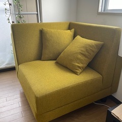一人掛けソファ_クッション2個付きの画像