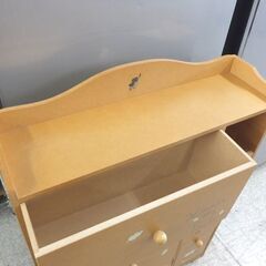 トイレ収納 幅50cm トイレラック くまのプーさん ブラウン トイレットペーパー収納 収納家具☆ 札幌市 北区 屯田 の画像