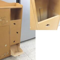 トイレ収納 幅50cm トイレラック くまのプーさん ブラウン トイレットペーパー収納 収納家具☆ 札幌市 北区 屯田 の画像