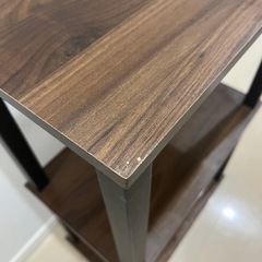 木目調3段ラック おしゃれ 棚 収納 引き取り限定の画像