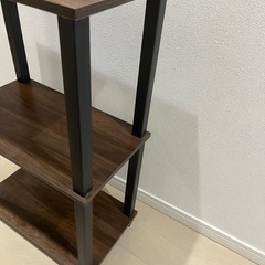木目調3段ラック おしゃれ 棚 収納 引き取り限定の画像
