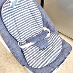 Joie バウンサー ドリーマー 体重13kgまで 震動＆メロディー トイバー付き カトージ ストライプ デニム ☆ 札幌市北区屯田の画像