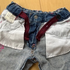 デニム刺繍細身　110の画像