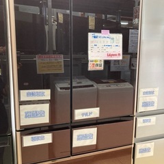 リユースマン倉敷、冷蔵庫615Lガラスブラウン、日立、R-WX6...