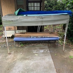 希少　軽トラ用高さのある鉄骨の幌　ソロキャンプ　移動販売の画像