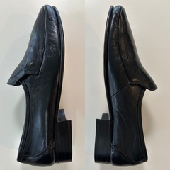 美品バリー黒ローファースリッポンシューズレザーシューズビジネスシューズメンズ革靴ブラックの画像