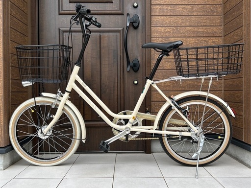 ︎【美品】ブリヂストン ベガス ミニベロ自転車 アイボリー 直接