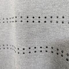 associer レディース 半袖チュニック 3L グレー ラインストーンの画像