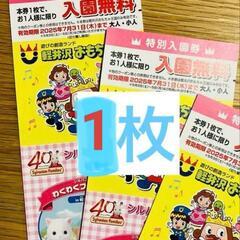 軽井沢おもちゃ王国　入園無料券　1枚　