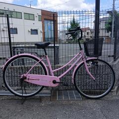 整備済み 26インチ軽快車 適応身長140cm~ 新品リアタイヤ
