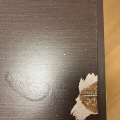 【無料】ダークブラウンの棚（3段）※上部にキズありの画像