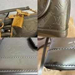 LOUIS VUITTON アルマBB ヴェルニ モノグラム バッグ シルバーの画像