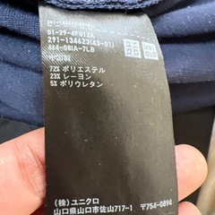 【未使用に近い】UNIQLOネイビーシンプルワンピースの画像