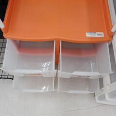 ★ジモティー割あり★キッズチェストハンガープーさん　WH/OR　高さ(H)140×幅 (W)60× 奥行(D)35.5(cm)の画像