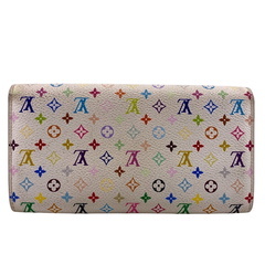ルイヴィトン LOUIS VUITTON 長財布 モノグラム ブロン ポルトフォイユサラ M93744 ホワイトの画像