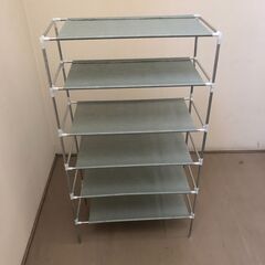 JM20069K）★大特価★収納棚/スチールラック天井布<幅：約58cm 高さ：約120cm 奥行：約28cm>中古品【取りに来られる方限定】 　 の画像