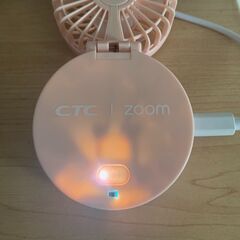 ★ハンズフリーUSBファン・携帯ハンディファン 折り畳み 3WAY 扇風機 ピンクの画像