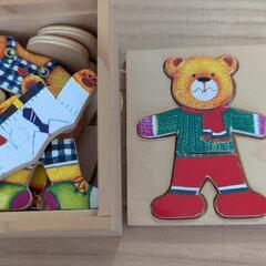 幼児向けクマの木製パズルの画像