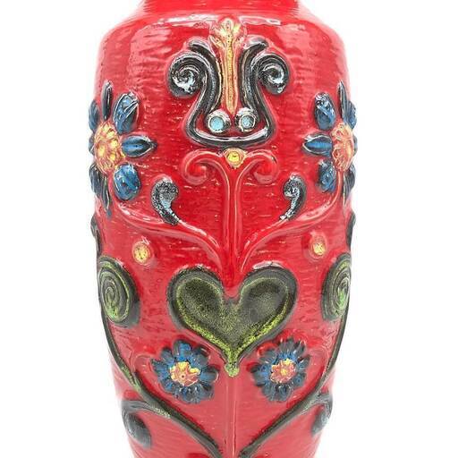 ss7611 BAY.KERAMIK 花瓶 人気 FAT LAVA 赤 高さ42cm 西ドイツ製