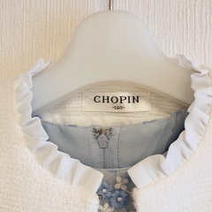 CHOPIN ワンピース 120 フラワーオーガンジー 刺繍 アンサンブル キッズの画像