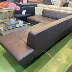 【愛品館八千代店】東京インテリア　総本革　カウチソファの画像