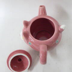 陶器製 猫 ティーポット 併売の画像