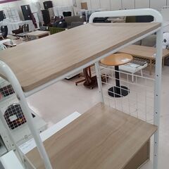 リユースのサカイ栃木店★ジモティ割あり★  ラック ホワイト×ベージュ W58×D39.5×H178.5 クリーニング済み TC9727の画像