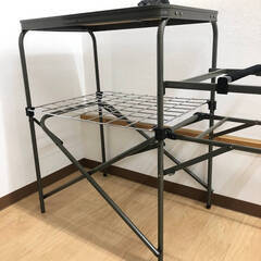 ss7626 コールマン キッチンテーブル 170A5741 ケース付 Coleman 折りたたみ アウトドアテーブル 屋外用 テーブル キャンプ バーベキュー BBQ 焼肉 机 キャンプテーブル 中古の画像