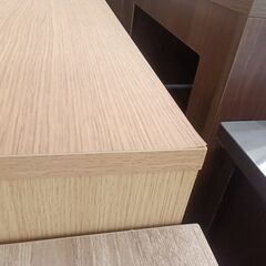 リユースのサカイ栃木店★ジモティ割あり★  レンジ台 ベージュ W89.5×D39.5×H89 クリーニング済み TC9729の画像