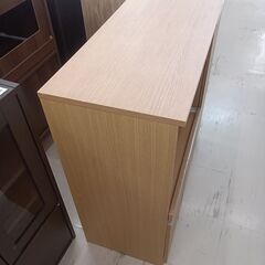 リユースのサカイ栃木店★ジモティ割あり★  レンジ台 ベージュ W89.5×D39.5×H89 クリーニング済み TC9729の画像