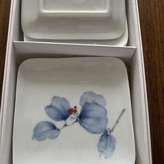 新品未使用 香蘭社 山帰来・小皿揃 5枚元箱入り