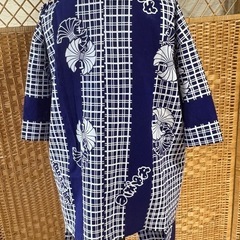 相撲柄浴衣地反物
（宮城野部屋）でひざ下 部屋着　男性用　新品の画像