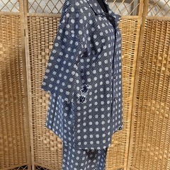 相撲柄浴衣地反物（魁傑）でひざ下部屋着　男性用　新品の画像