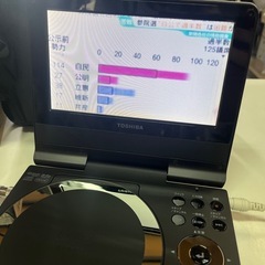 東芝 ワンセグ対応 ポータブル DVD プレーヤー SD-P73DTW 付属品完備 動作確認済 キャリーバッグ•元箱付属 ポータロウ 中古品 ③の画像