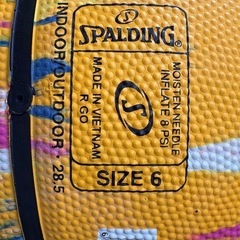 SPALDINGバスケットボール6号ラバー（未使用）の画像