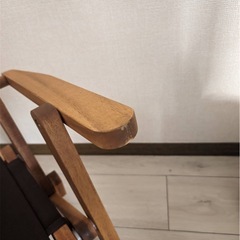 ニトリ 木製折りたたみローチェア（アカシア材）アウトドア・ベランダに！の画像
