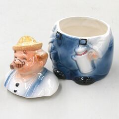 底面に印字あり 昭和レトロ KATO KOGEI キャンディーポット おじいさん カントリーパパ 小物入れ インテリア 札幌市 清田区 平岡の画像