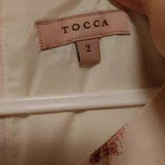 定価約10万円 新品未使用 お袖が可愛い TOCCA グラデーションピンク ワンピース ドレス  ピンク 花柄 刺繍の画像