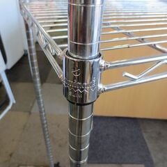 商談中　ルミナス 幅121㎝ メタルラック キャスター付き 3段 奥行45.7×高さ156cm スチールラック 多目的収納 アルミラック 札幌 北20条店の画像