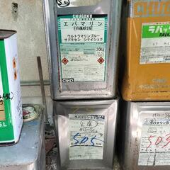 塗料8缶 エバマリン プライマー ラバマリン まとめ ジャンクの画像