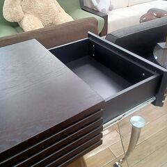 ★リユースのサカイつくば店★TK5880  ローテーブル ダークブラウン H33×D55×W110 クリーニング済みの画像