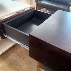 ★リユースのサカイつくば店★TK5880  ローテーブル ダークブラウン H33×D55×W110 クリーニング済みの画像