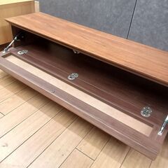 値下げしました!!★リユースのサカイつくば店★TK5883 関家具 ニッポネア　TVボード ブラウン H92×D34×W200 クリーニング済みの画像