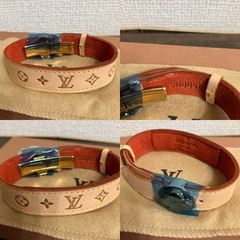 LOUIS VUITTON グットラック ブレスレット バングル ヌメ革の画像